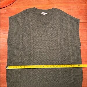 Madewell Women's V-Neck Cable Knit Sweater - Gray